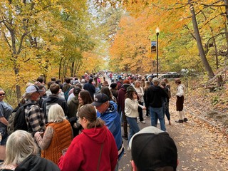 The line to Oktoberfest
