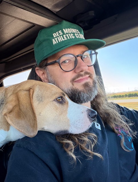 Durby often requires car ride cuddles