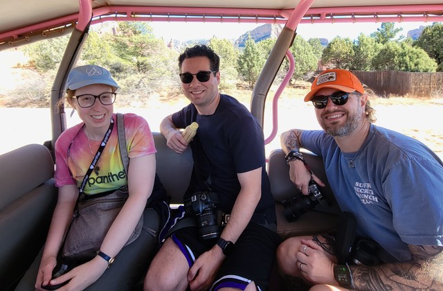 Bouncin around the back of a Jeep with these dudes