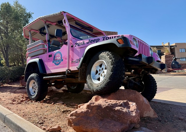 Pink Jeep Tours flexin