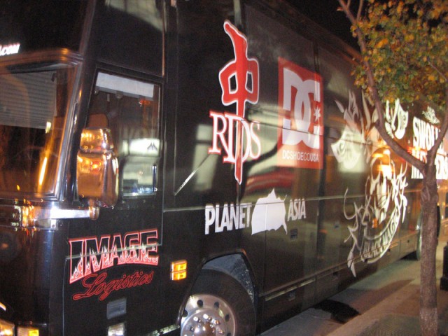 The Swollen Members Tour Bus