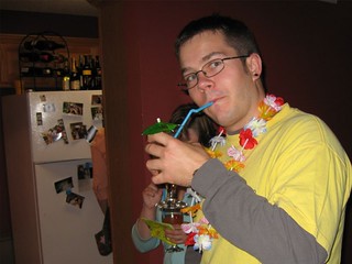 Zach, rockin a cocktail umbrella