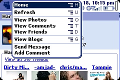 Menu to go back home... and elsewhere