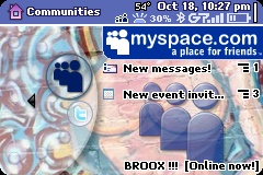 The splash screen - yes, that is booby graffiti