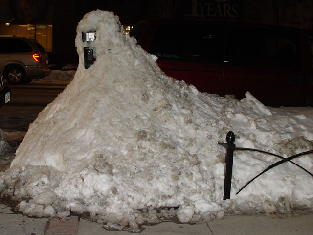 A Meter Covered By Snow