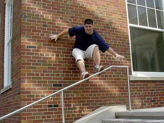 Kevi sticking a SICK GRIND