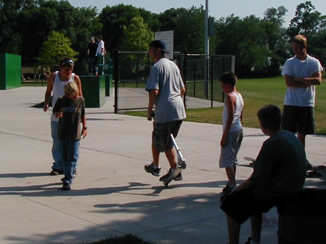 Bryndon showing off some scooter tricks