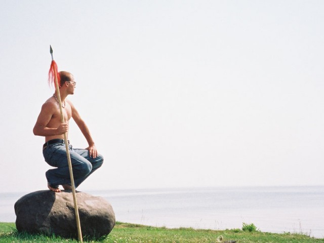 Daylon looking for some prey at Lake Michigan