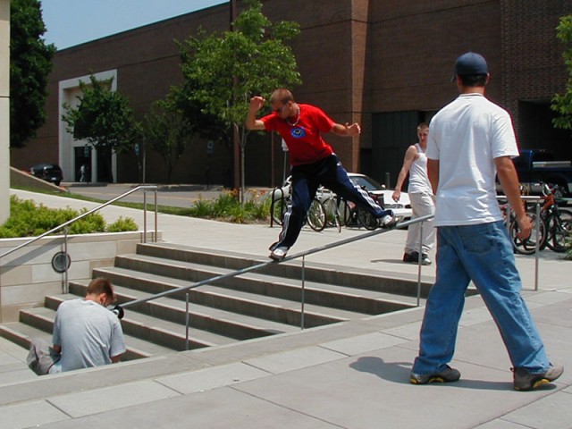 Daylon sliding a rail in Iowa City
