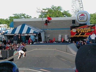 Some HUGE air on this backflip