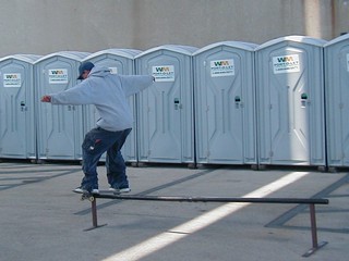 Aaron with a boardslide