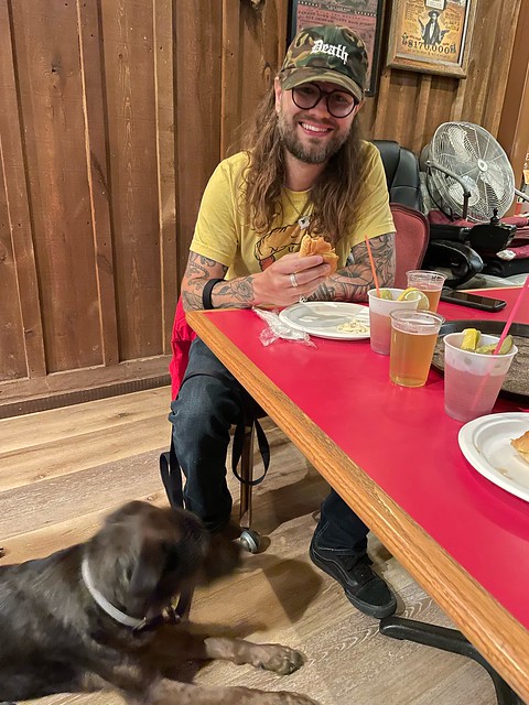 Trying to enjoy lunch at Saloon #10