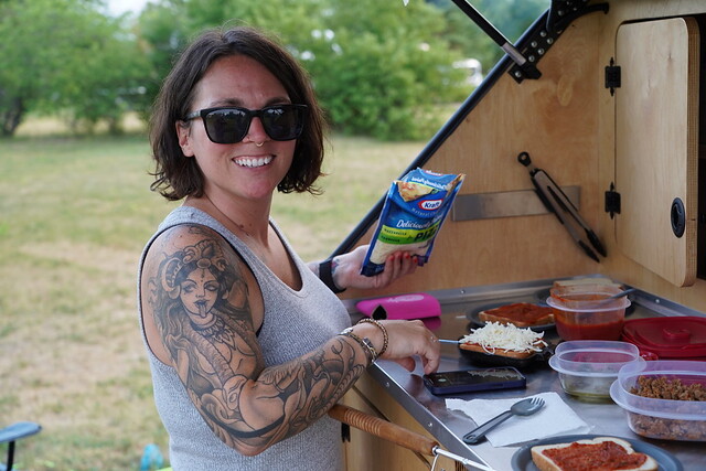 Pie Iron Pizzas on our layover in Lake Vermillion