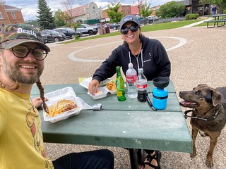 Benny Brooks - Havin some lunch from Burger and Bun Co