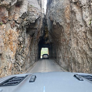 Tunnel - Driving through a tunnel on Needles Highway
