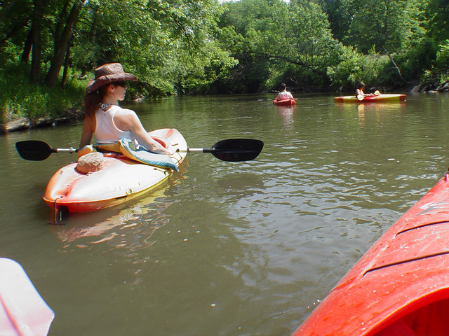 Kayaking down the South Skunk River