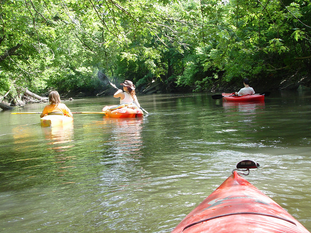 Kayaking down the South Skunk River