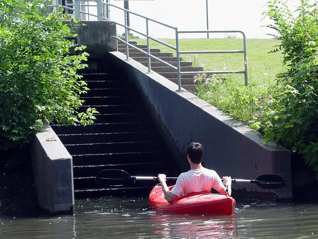 I dared him to kayak down it... he wussed out