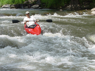 Kayaking - Mathew Kayaking over the dam