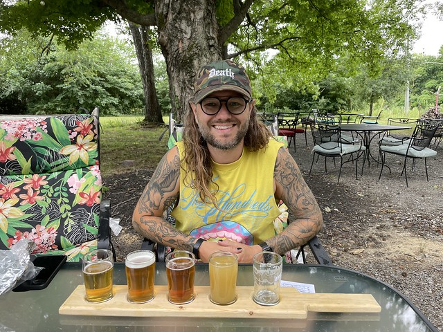 Samplin some local beer