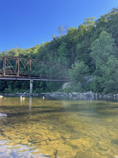 The Emory River and old steel bridge