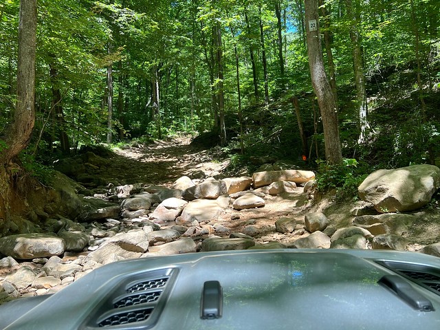 Drivin over boulders