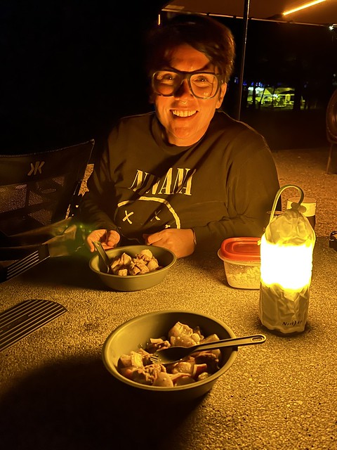 Late dinner. Foil packets.