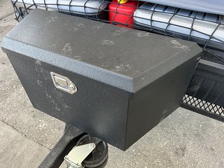 Wildlife - Raccoon prints all over the tool box