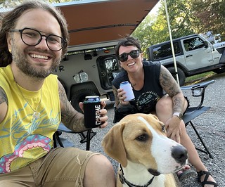 Checked in. Beer cracked. Enjoying this lakeside spot.