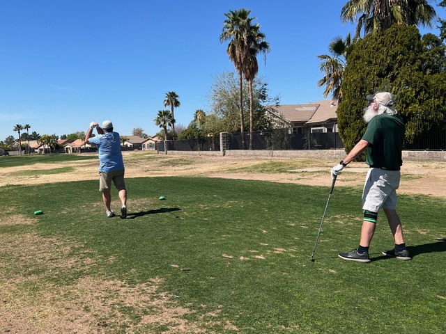Jerry tees off