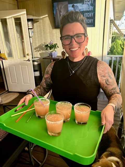 Fresh squeezed salty dogs