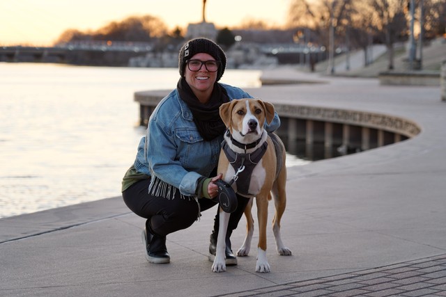 Takin a walk along the river in Wichita