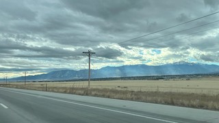Sun rays coming down on Colorado Springs