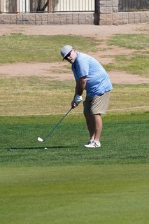 Jerry approaching the green