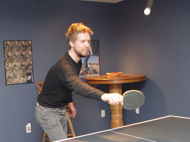 I have no idea what he is looking or swinging at, haha