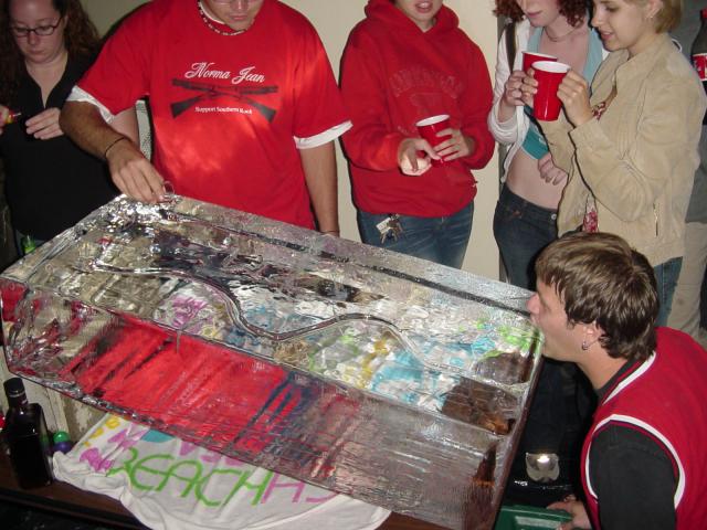 Me taking an Ice Shot from Zach