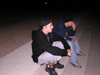 Saint Louis - Chris and Oliver outside the Arch