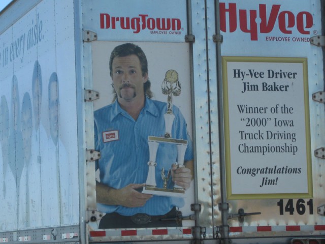 Jim Baker.  Winner of the 2000 Iowa Truck Driving Championship