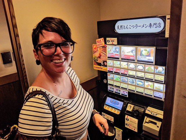 Ordering ramen on this weird machine