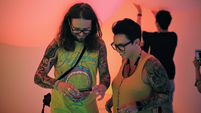 Enjoying the ball room