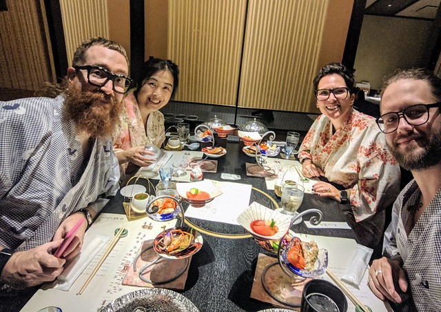 Bout to have a crazy dinner with in our Yukata