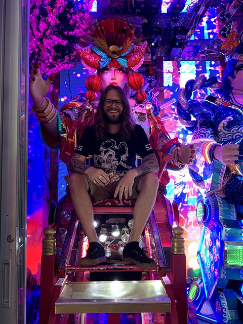 Getting ready to go into the robot restaurant