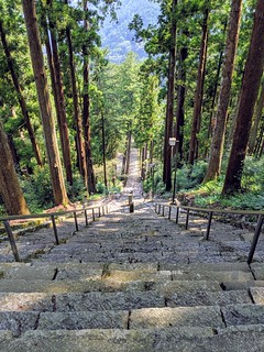 The stairway to the temples