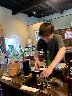 Sampling some Yamanashi Sake