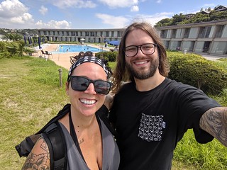 We got about 5 feet away from the pool before we got kicked out for our tattoos