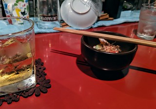 Drinks - Instead of peanuts or other shitty food, some bars give you some nice little salads.