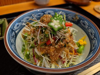 Food - A very tasty little salad before tempura