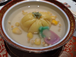 A crazy corn fishcake thing that was almost like a tamale