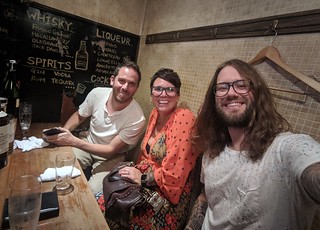 This Australian dude offered to buy our drinks but then his card didn't work, lol