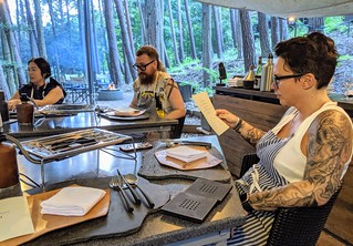 Lookin at the fancy dinner menu